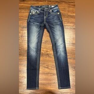 Miss Me  animal print, embellished, skinny jean size 26